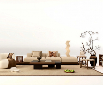 Wabi-sabi Style Sofa Combination-ID:874563938
