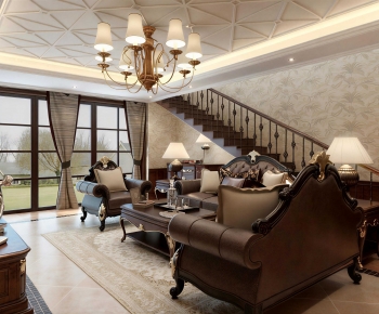 European Style A Living Room-ID:456609796
