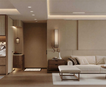 New Chinese Style A Living Room-ID:653656013