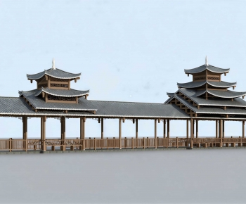 Chinese Style Ancient Architectural Buildings-ID:435595048