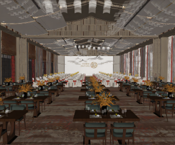 New Chinese Style Banquet Hall-ID:573343995