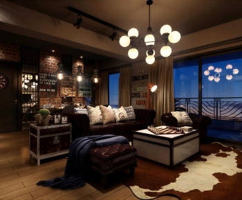Industrial Style A Living Room-ID:475995066