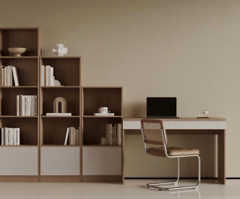Modern Computer Desk And Chair-ID:551093108