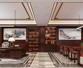 New Chinese Style Manager's Office-ID:432869916
