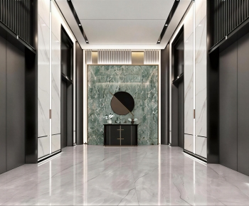 Modern Office Elevator Hall-ID:140449057