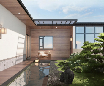 New Chinese Style Courtyard/landscape-ID:910625931