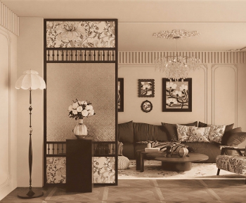 French Style A Living Room-ID:292301214