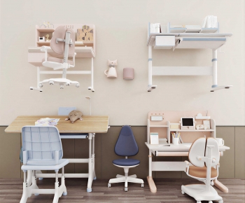 Modern Computer Desk And Chair-ID:331274037