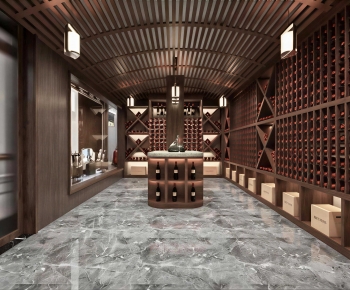 New Chinese Style Wine Cellar/Wine Tasting Room-ID:551449065