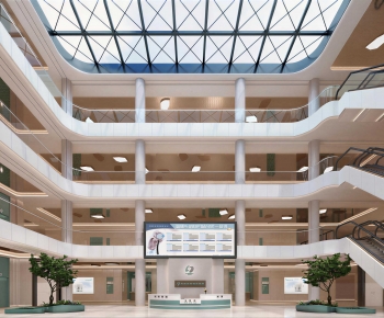 Modern Hospital Hall-ID:534116037
