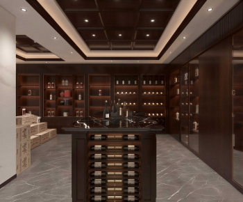 Modern Wine Cellar/Wine Tasting Room-ID:679893974