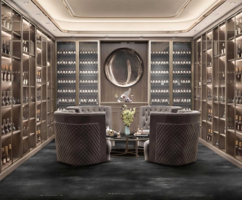 Modern Wine Cellar/Wine Tasting Room-ID:396856073