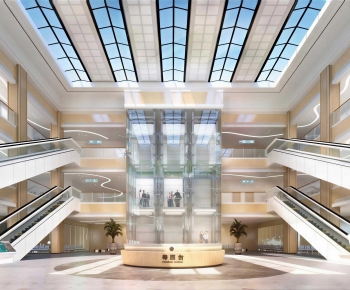 Modern Hospital Hall-ID:494580986
