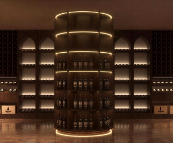 Modern Wine Cellar/Wine Tasting Room-ID:629517086
