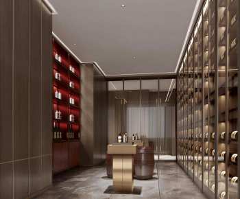 Modern Wine Cellar/Wine Tasting Room-ID:801599038