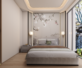 New Chinese Style Bedroom-ID:875225074