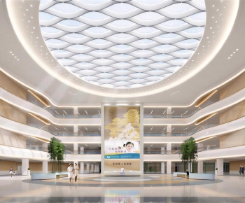 Modern Hospital Hall-ID:317029953