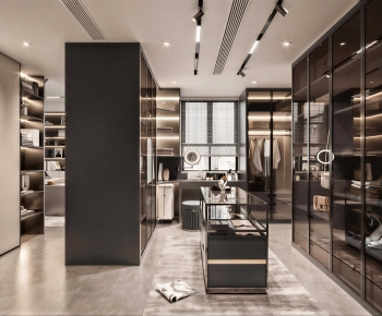 Modern Clothes Storage Area-ID:970705035