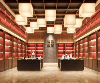 New Chinese Style Exhibition Hall-ID:208543064