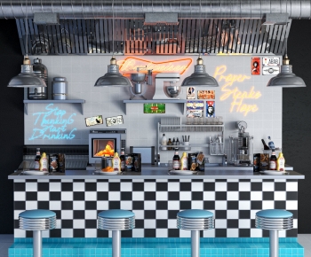 Industrial Style Counter Bar-ID:523722894