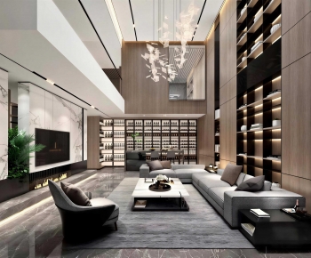 Modern A Living Room-ID:658366929
