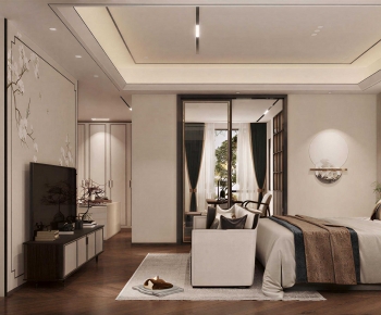 New Chinese Style Bedroom-ID:669009757