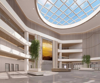 Modern Hospital Hall-ID:864686014
