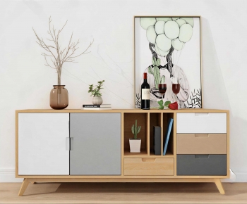 Nordic Style Side Cabinet-ID:660998119