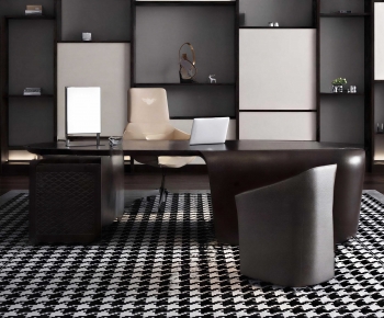 Modern Office Desk And Chair-ID:888317119
