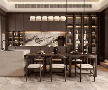 New Chinese Style Dining Room-ID:301439055