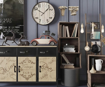 Industrial Style Side Cabinet-ID:273333073