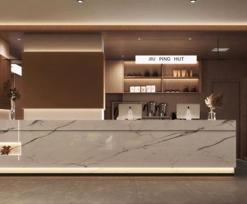 Modern Office Reception Desk-ID:729311948