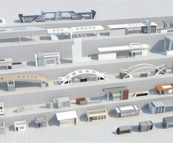 Modern Facade Element-ID:129740957