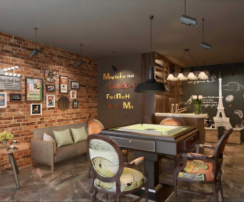 Industrial Style Chess And Card Room-ID:149315123