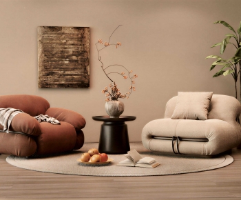 Wabi-sabi Style Single Sofa-ID:479121924