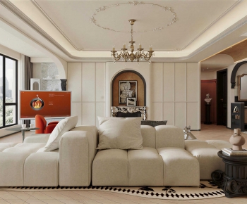 French Style A Living Room-ID:507491112