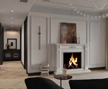 Modern A Living Room-ID:989639896