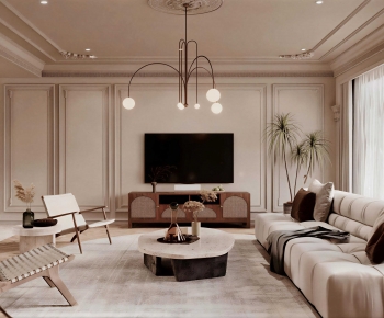 Simple European Style A Living Room-ID:369299892