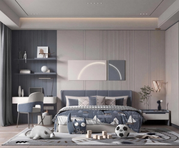 Modern Boy's Room And Son's Room-ID:695519927