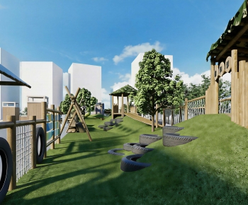 Modern Outdoor Space In Kindergarten-ID:165415058