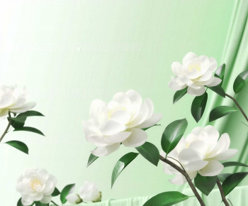 Modern Flowers And Grass-ID:967544083