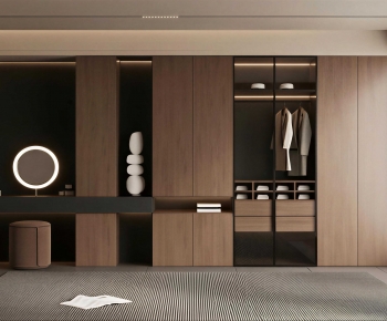 Modern Clothes Storage Area-ID:337619073