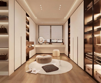 Modern Clothes Storage Area-ID:268867022