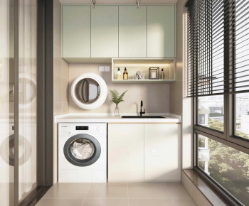 Modern Balcony Laundry Room-ID:194169044