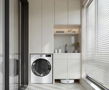 Modern Balcony Laundry Room-ID:813447009