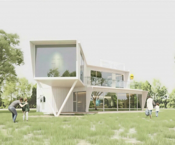 Modern Appearance Of Commercial Building-ID:298892974