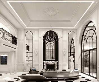 New Classical Style A Living Room-ID:221340896