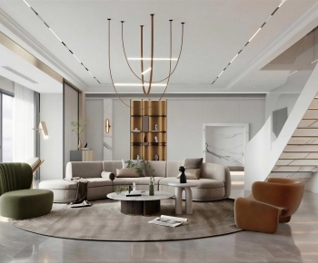 Modern A Living Room-ID:498609594