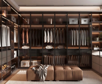 Modern Clothes Storage Area-ID:992510084