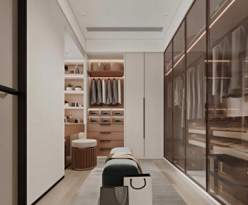 Modern Clothes Storage Area-ID:193032985